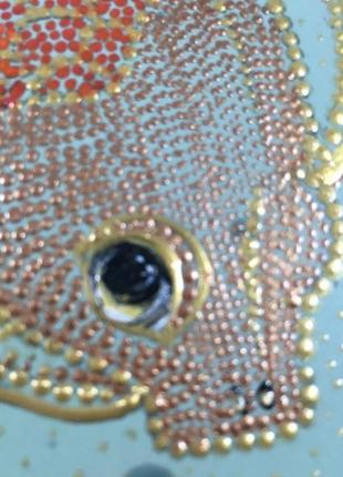 Тарелка золотая рыбка керамика2 фото