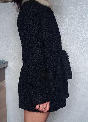 Шуба натуральна, кожушок з каракулю і норки