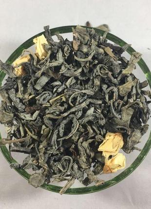 Чай китайський чорний та зелений з чубушником та жасміном 50 грам