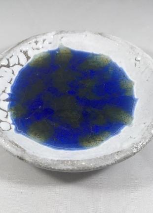 Тарелка цветок озеро керамика2 фото