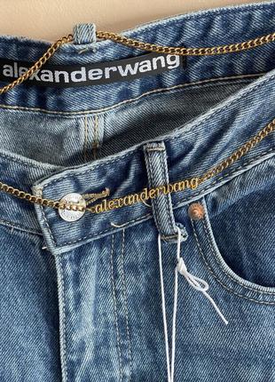 Джинсы alexander wang с цепочкой5 фото