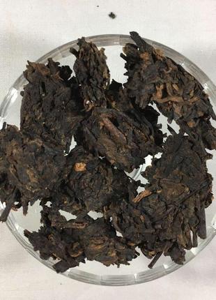 Чай чорний китайський шу пуєр пресований "лао шу" 50 грамів