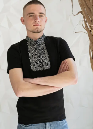 Мужская вышиванка, трикотажная футболка-вышиванка