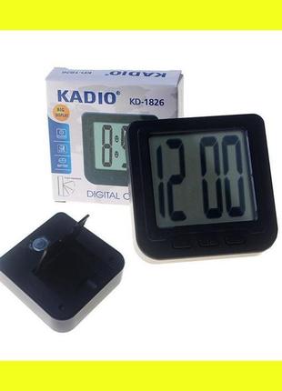 Годинник kadio kd-1826 з магнітом і підставкою (електронні квадра1 фото