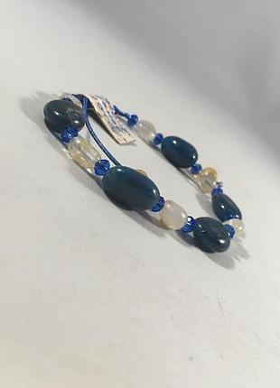 Браслет «морські камінці» натуральний апатит та кварц