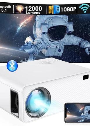 Мультимедійний проектор wielio wl-pj03 full hd 12000 лм wi-fi bluetooth