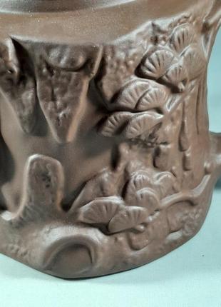 Чайник керамічний "сосна" ісінська глина 650мл6 фото
