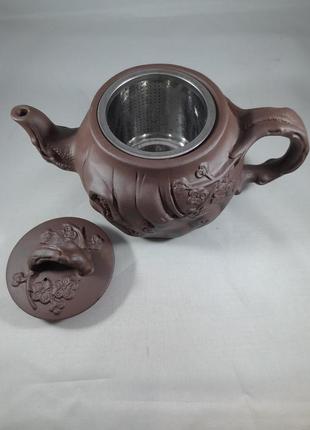 Чайник керамічний "сакура" ісінська глина 500мл6 фото