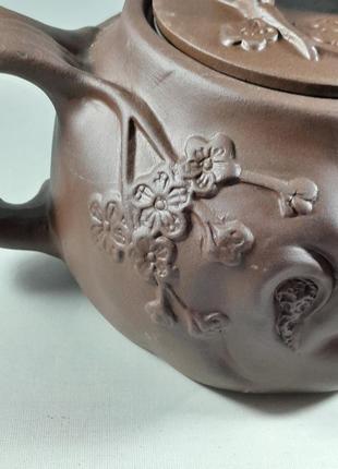 Чайник керамічний "сакура" ісінська глина 500мл8 фото