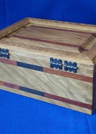 Скринька-органайзер з деревини для прикрас. варіант 2 (висока)3 фото