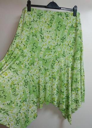 Сочная юбка в цветочный принт 18-20/54-56 размера3 фото