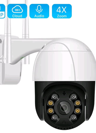 360 ip-камера наружная беспроводная, 1080p, ptz, wi-fi, 4k | каме