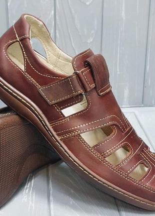 Мужские сандалии коричневого цвета харьковской фабрики traffic1 фото