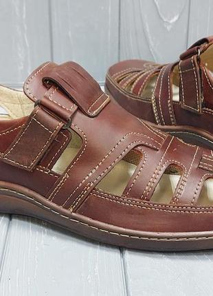 Мужские сандалии коричневого цвета харьковской фабрики traffic3 фото