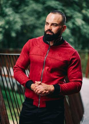 Замшевий бомбер , 3 відтінку , весна/осінь