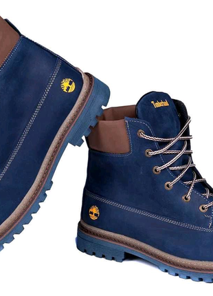 Чоловічі зимові шкіряні черевики timberland crazy shoes laguna (р