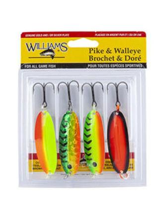 Набор блесен на щуку судака окуня williams pike/walleye 4-pack williams kit