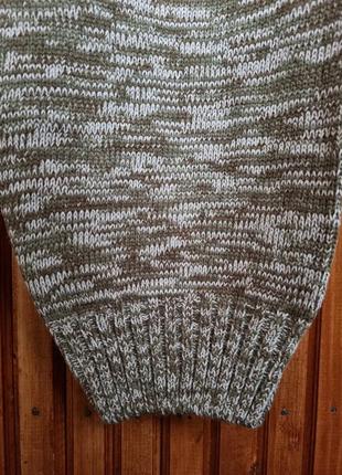 Меланжевые вязаные милитари штаны джоггеры cropp.