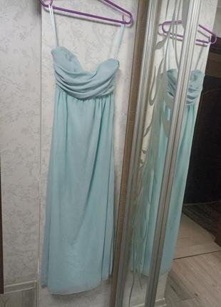Шифоновое платье для подружки невесты из бандо макси8 фото