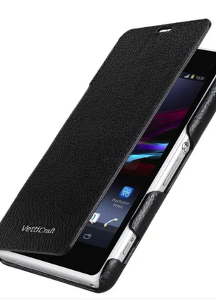 Чехол-книжка vetti craft sony xperia z1 mini hori cover black3 фото