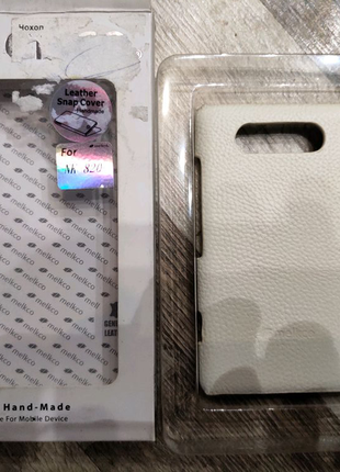 Чохол melkco leather snap cover nokia lumia 820-white