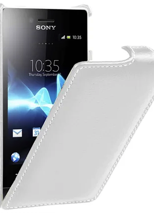 Чохол vetti craft slim flip sony xperia miro / st23i normal s біл