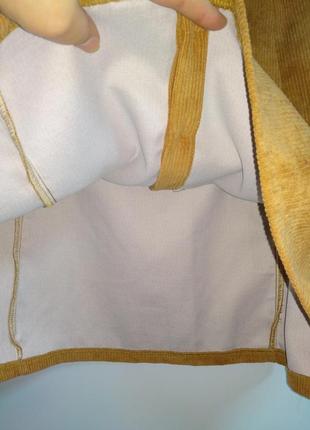 Cтильная вельветовая юбка трендовые пуговицы7 фото
