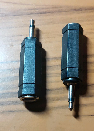 Конвертер-перехідник jack 3.5 (тато,моно)/jack 6.3 (мама)