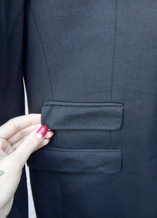 Стильный чёрный мужской базовый шерстяной пиджак mexx 🖤3 фото