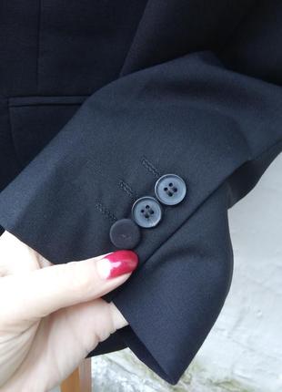 Стильный чёрный мужской базовый шерстяной пиджак mexx 🖤6 фото