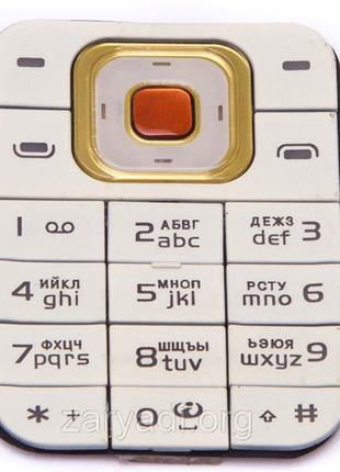 Клавіатура для nokia 7370, nokia 7373, original, white/gold
