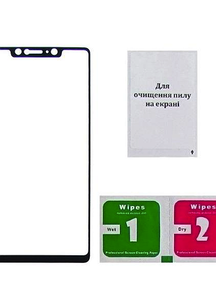 Защитное стекло на весь экран с рамкой для xiaomi mi8 se (чёрное)