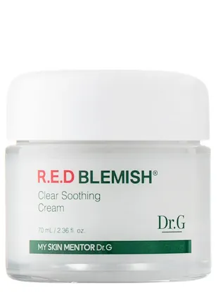 Крем для проблемной жирной и чувствительной кожи корея dr.g red blemish clear soothing cream1 фото