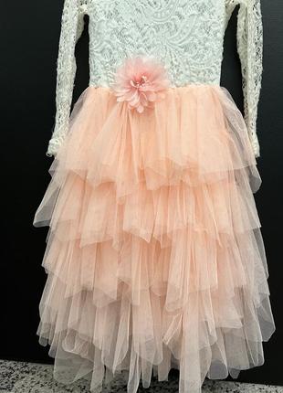 Плаття з рожевим низом1 фото