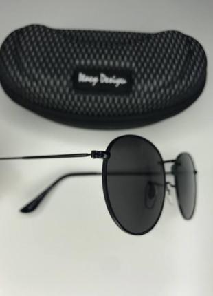 Сонцезахисні окуляри ray ban крапельки, унісекс, чорні окуляри4 фото