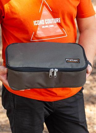 Рыболовная сумка, чехол на 2 катушки, сумка для катушек, сумка fisher