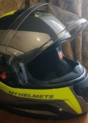 Новий мотошолом mt helmets atom tarmac flip-up (шолом-модуляр)