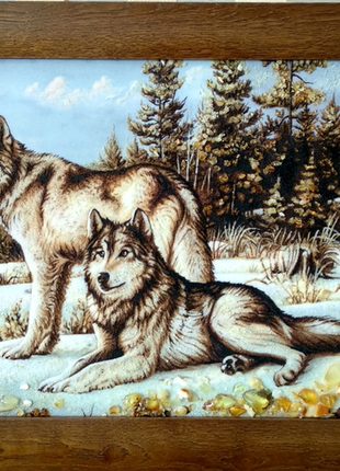 Картина "пара вовків" 30*40см
