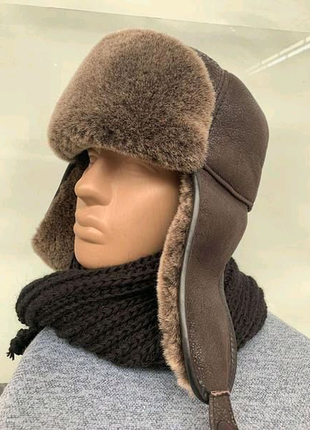 Зимова шапка з овчини5 фото