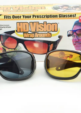 Антибликовые очки ночного видения hd vision glasses 2 в 12 фото
