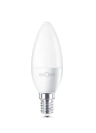 Светодиодная лампа biom bt-589 c37 9w e14 4500к матовая1 фото