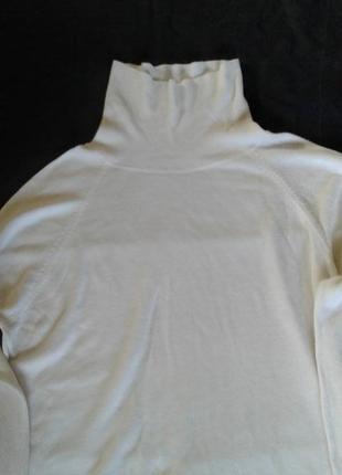 Базовий трикотажний светр із високим коміром, водолазка, гольф білий батал atmosphere5 фото