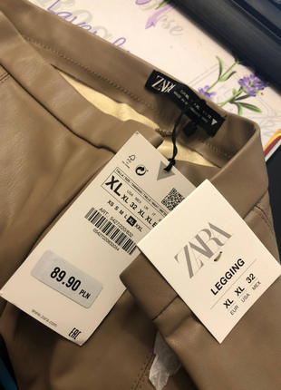 Леггинсы зара zara легинцы штаны брюки с высокой посадкой xl 50 л9 фото