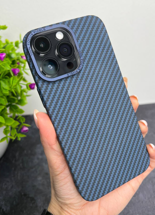 Карбоновый чехол iphone 12 и iphone 12 pro carbon case with magsa