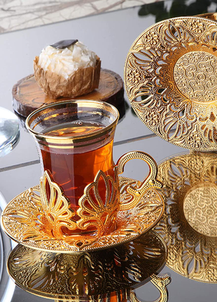 Набор турецких стаканов армуды в подарочной коробке для чая и коф1 фото