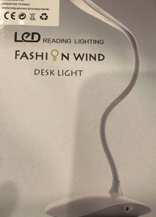 Настольная led лампа на акумуляторе на прищепке для учебы в лакон8 фото