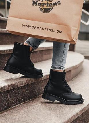 Женские осенние ботинки dr. martens🆕кожаные высокие черные мартенсы 🆕обувь на осень2 фото