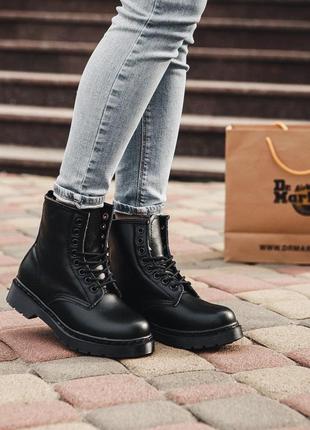 Женские осенние ботинки dr. martens🆕кожаные высокие черные мартенсы 🆕обувь на осень1 фото