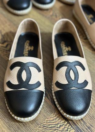 Лофери в стилі шанель, балетки в стилі chanel, туфлі в стилі шанель,макасини 36