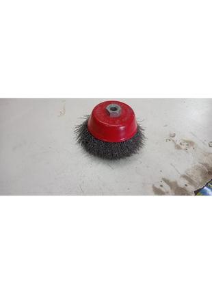 Щетка чашечная 140 мм, для ушм, м14 (витая проволока) intertool 2